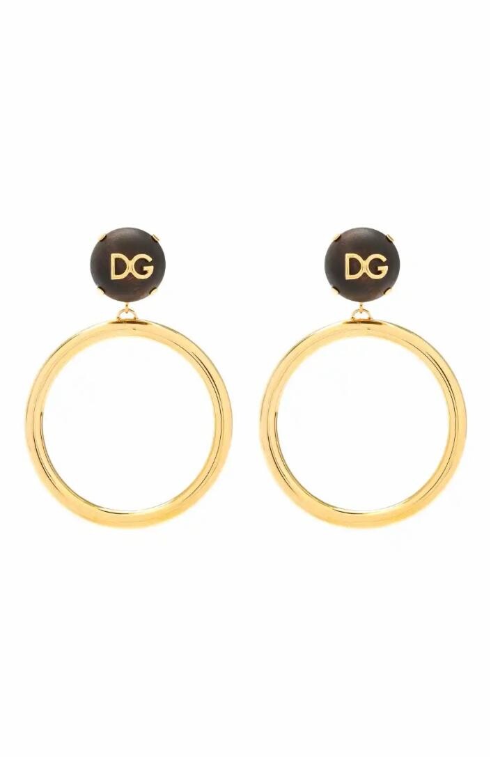 

Серьги-клипсы с логотипом Dolce&Gabbana, мультиколор