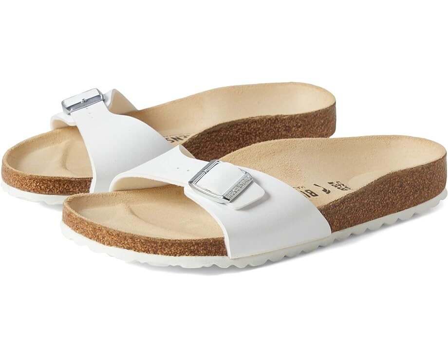 

Сандалии Birkenstock Madrid - Birko-Flor & Birkibuc, цвет White Birko-Flor