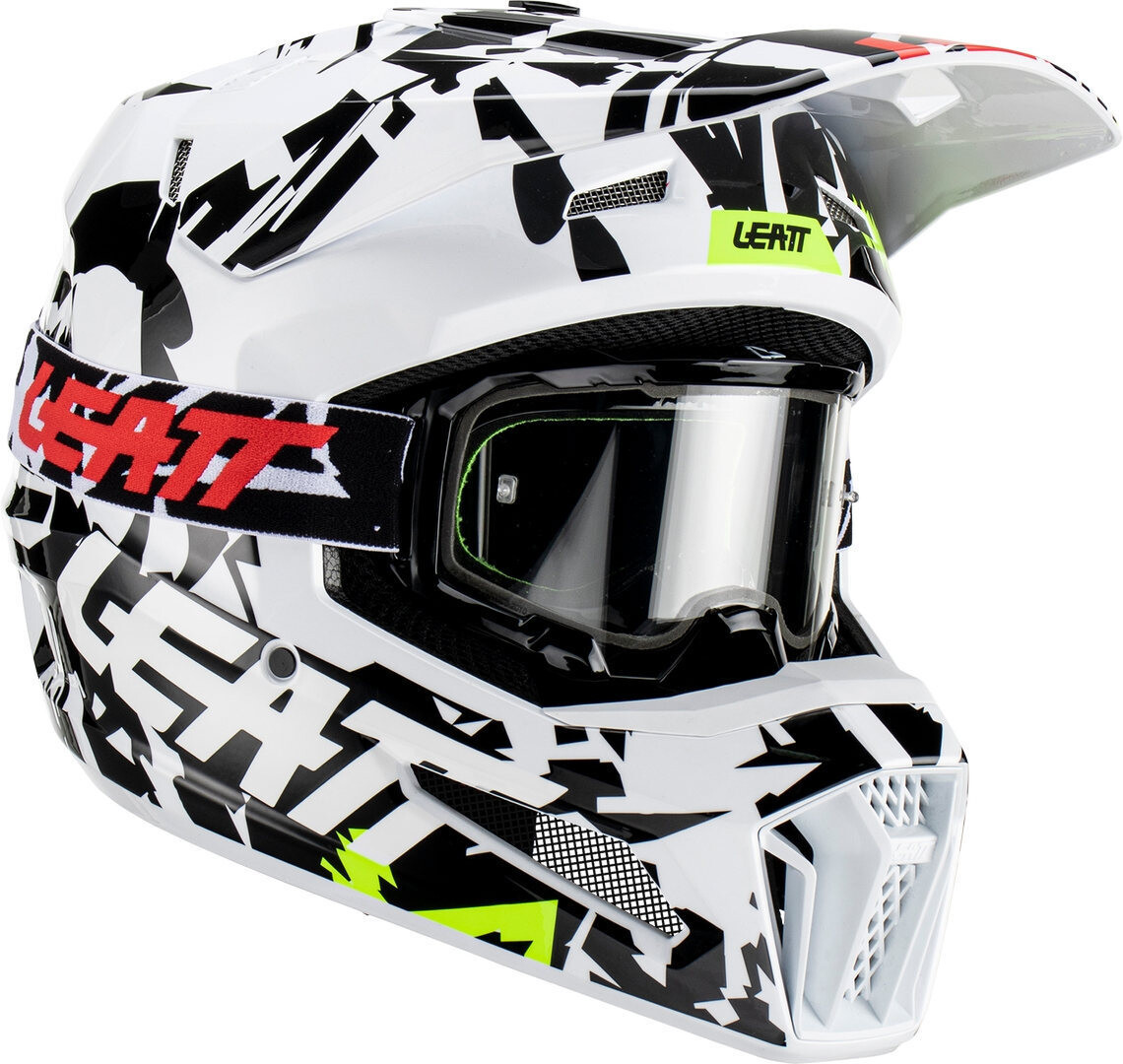 

Leatt 3.5 Zebra Шлем для мотокросса с очками, белый/черный