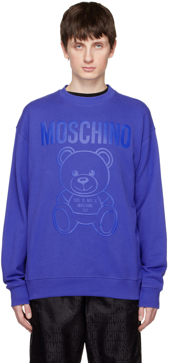 

Синий свитшот с мишкой Тедди Moschino