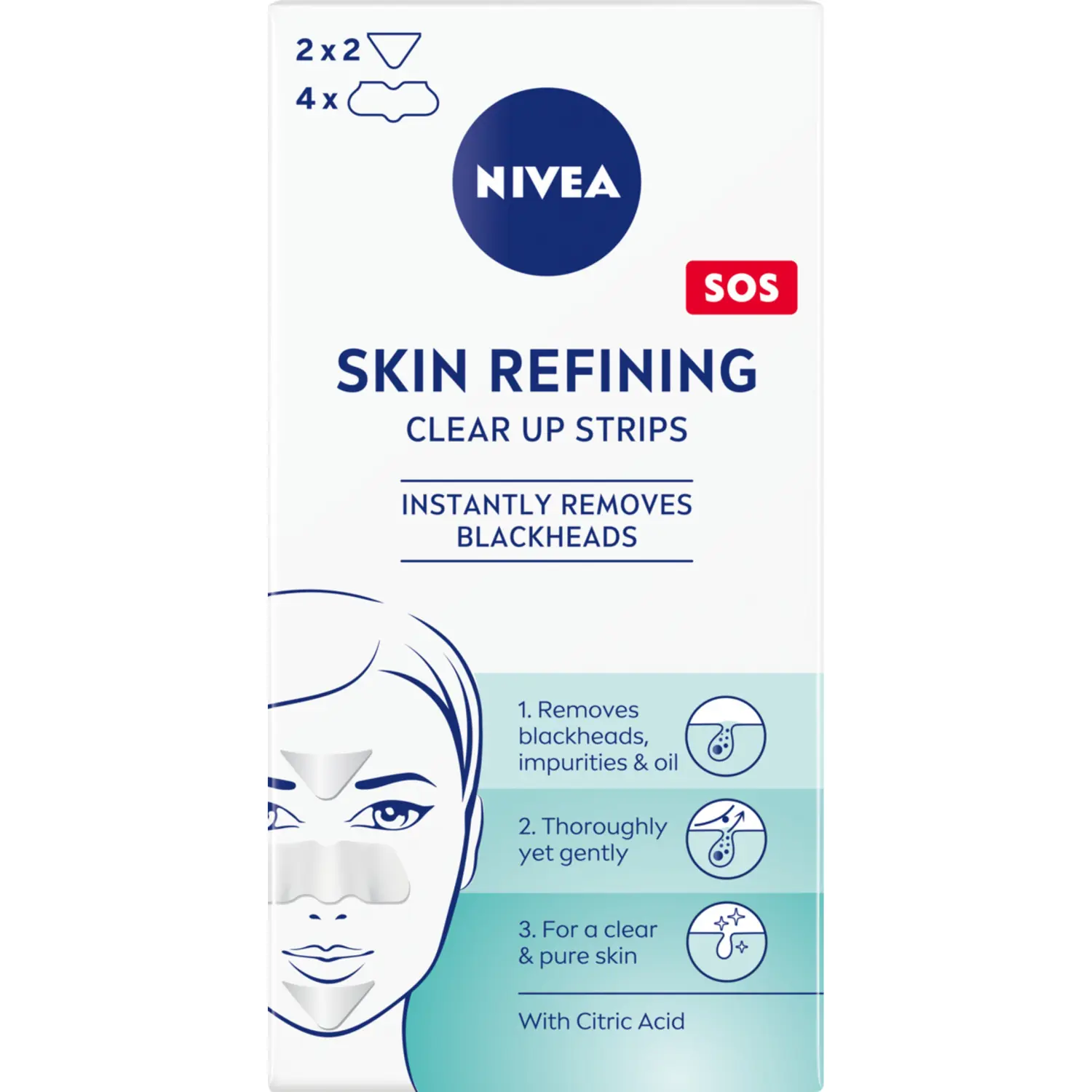

Nivea Очищающие пластыри для лица против черных точек, 6 шт/1 упаковка