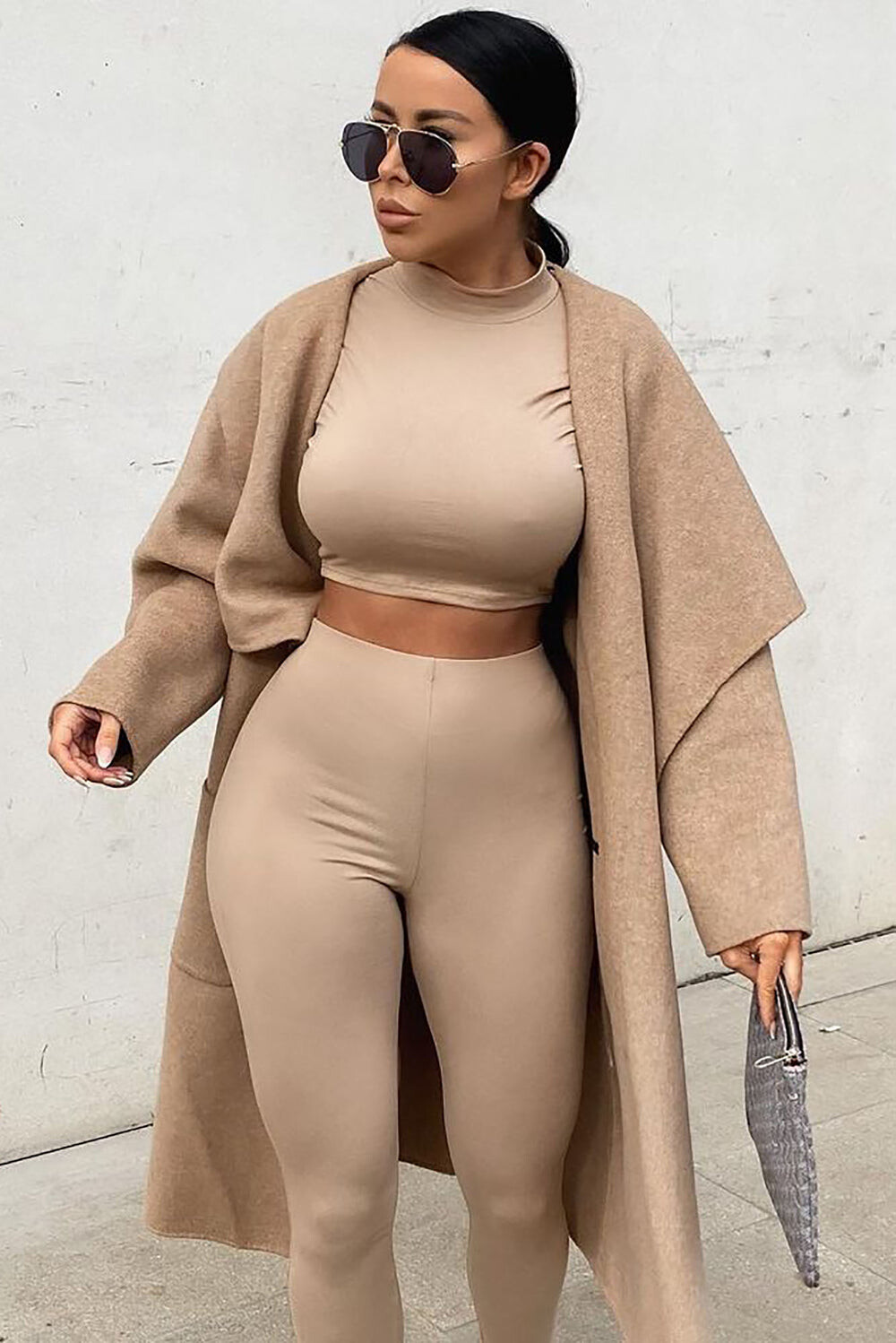 

Леггинсы Fashion Nova KSJ4194A, серо-коричневый