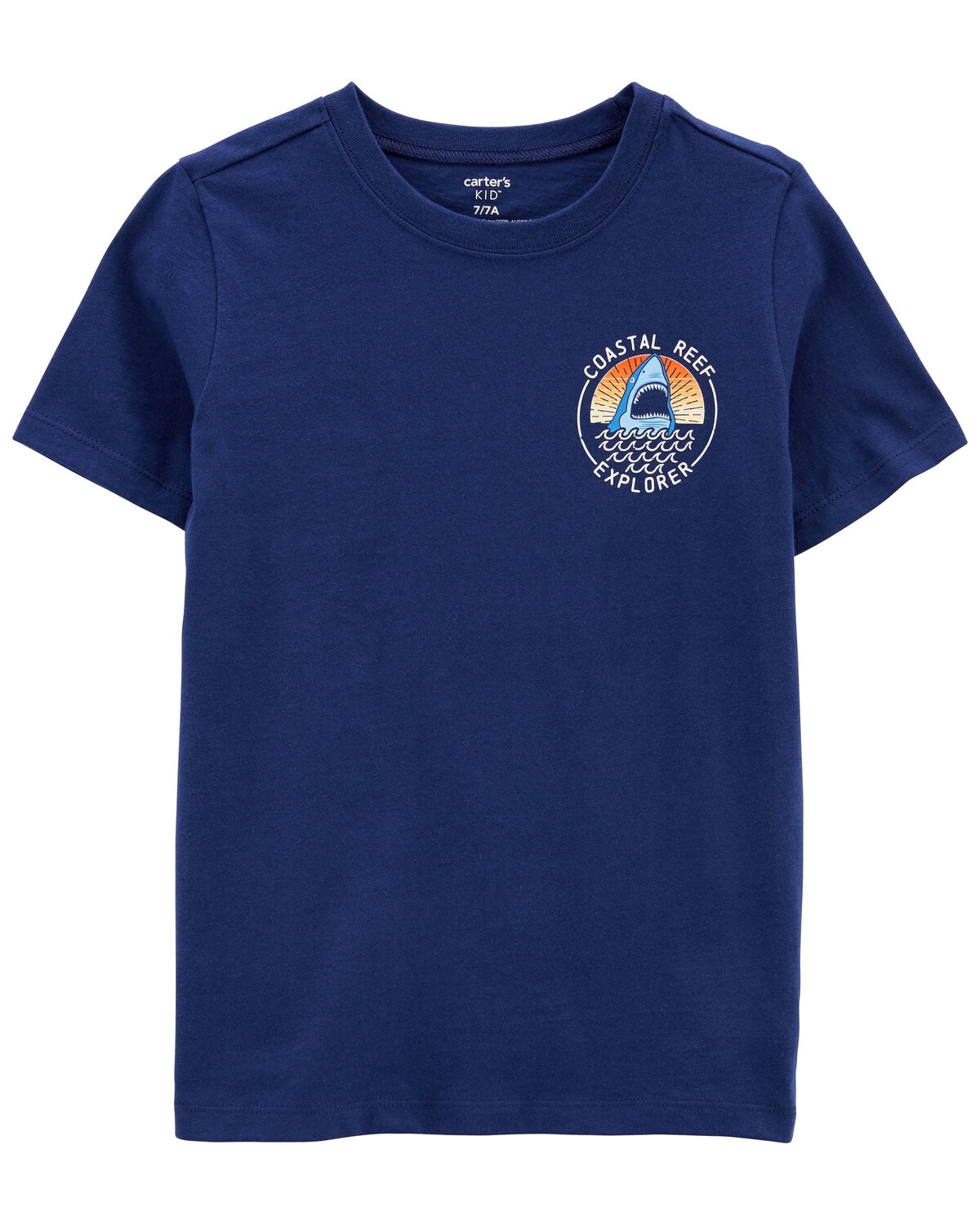 

Футболка Kid Shark из джерси Carter's, темно-синий