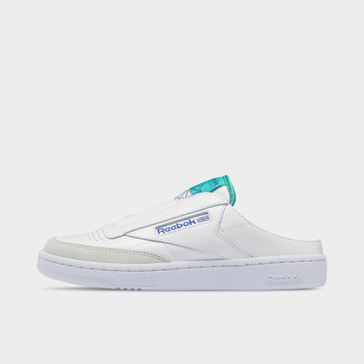 

Женские повседневные туфли Reebok Club C без шнурков без мюлей, белый