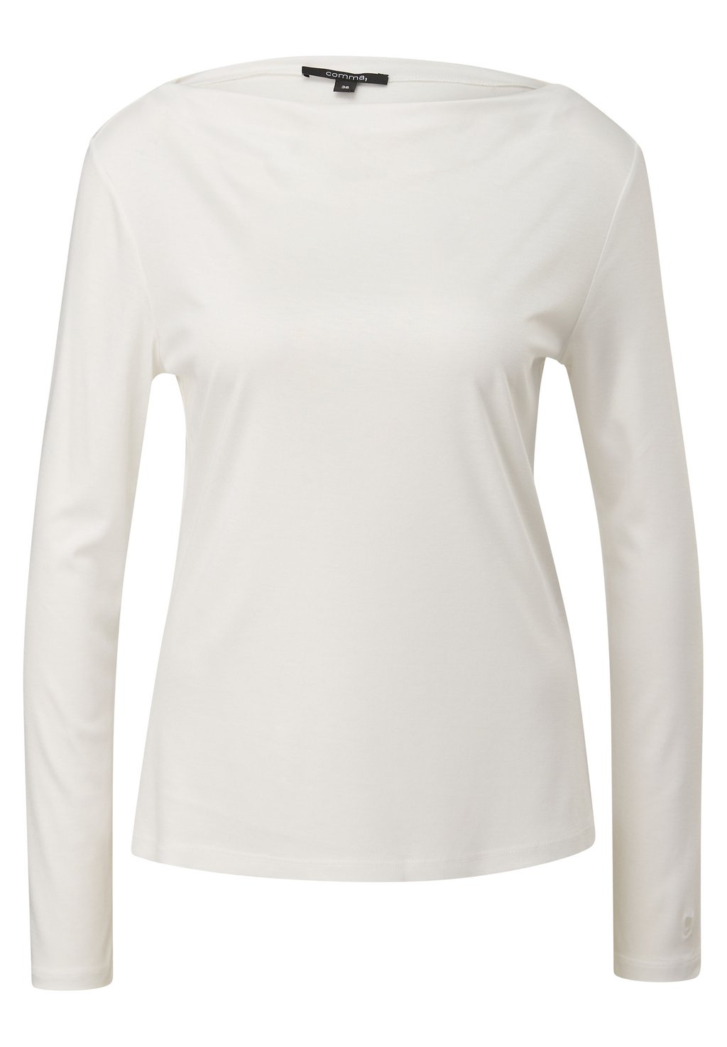 Рубашка с длинным рукавом MIT WASSERFALL-AUSSCHNITT comma, цвет weiß