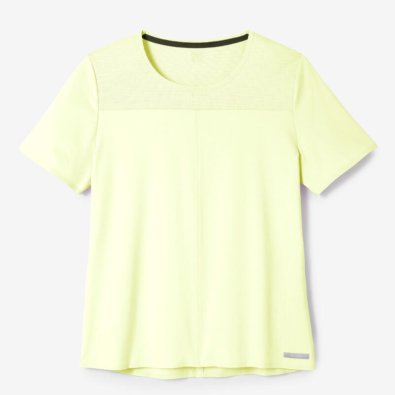 

Женская беговая рубашка с короткими рукавами, дышащая - Dry+ Breath неоновый желтый KALENJI, цвет gelb