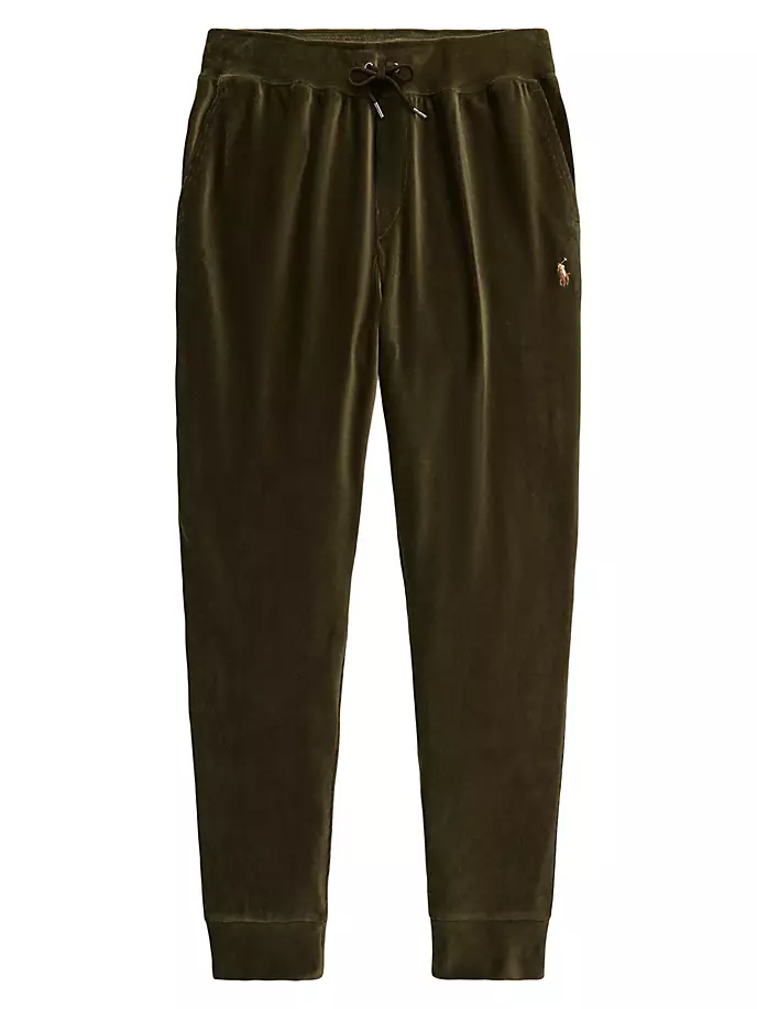 

Вельветовые спортивные штаны с завязками Polo Ralph Lauren, цвет dark loden