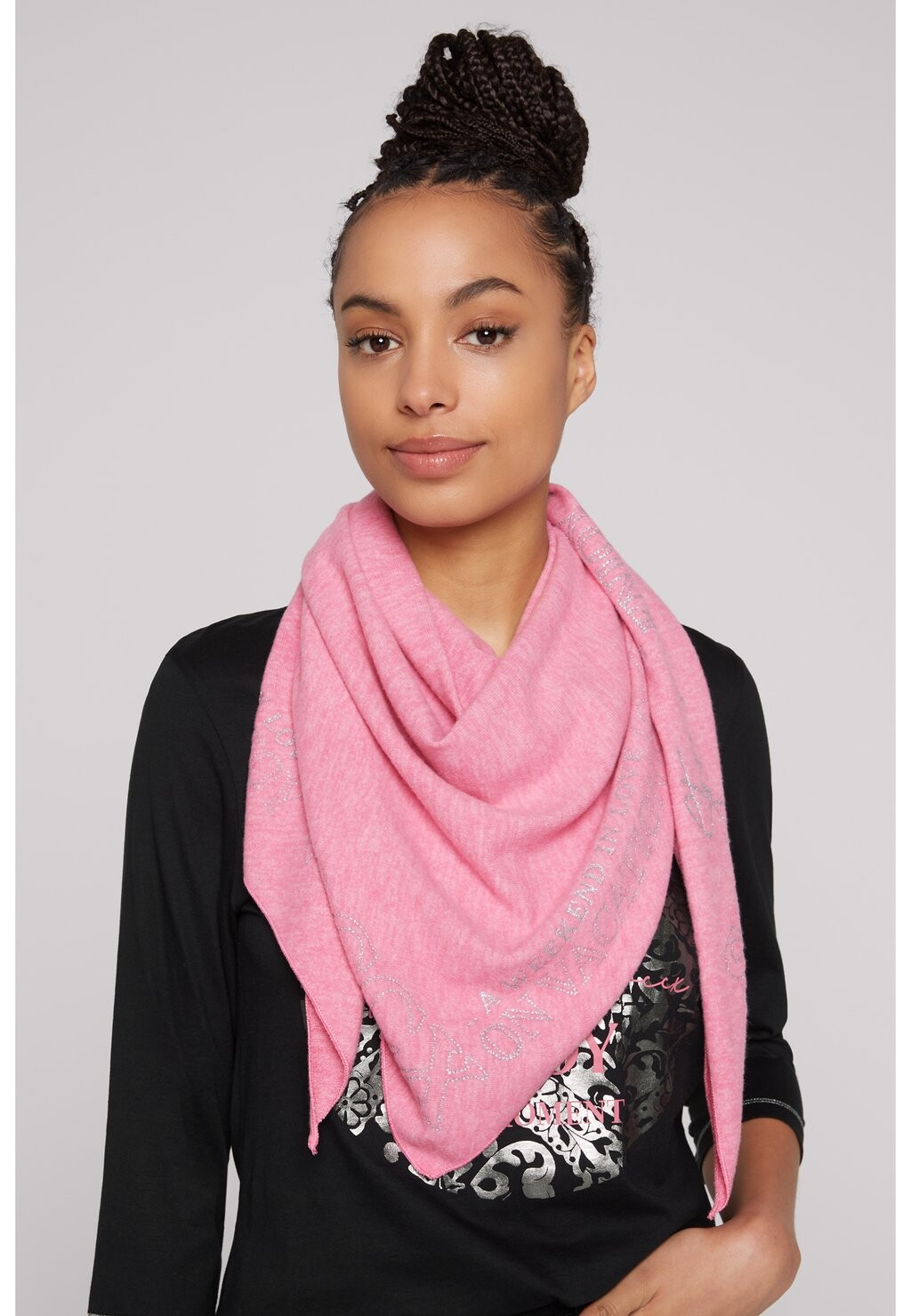 

Шарф MIT GLITTER PRINT Soccx, цвет happy pink mel.