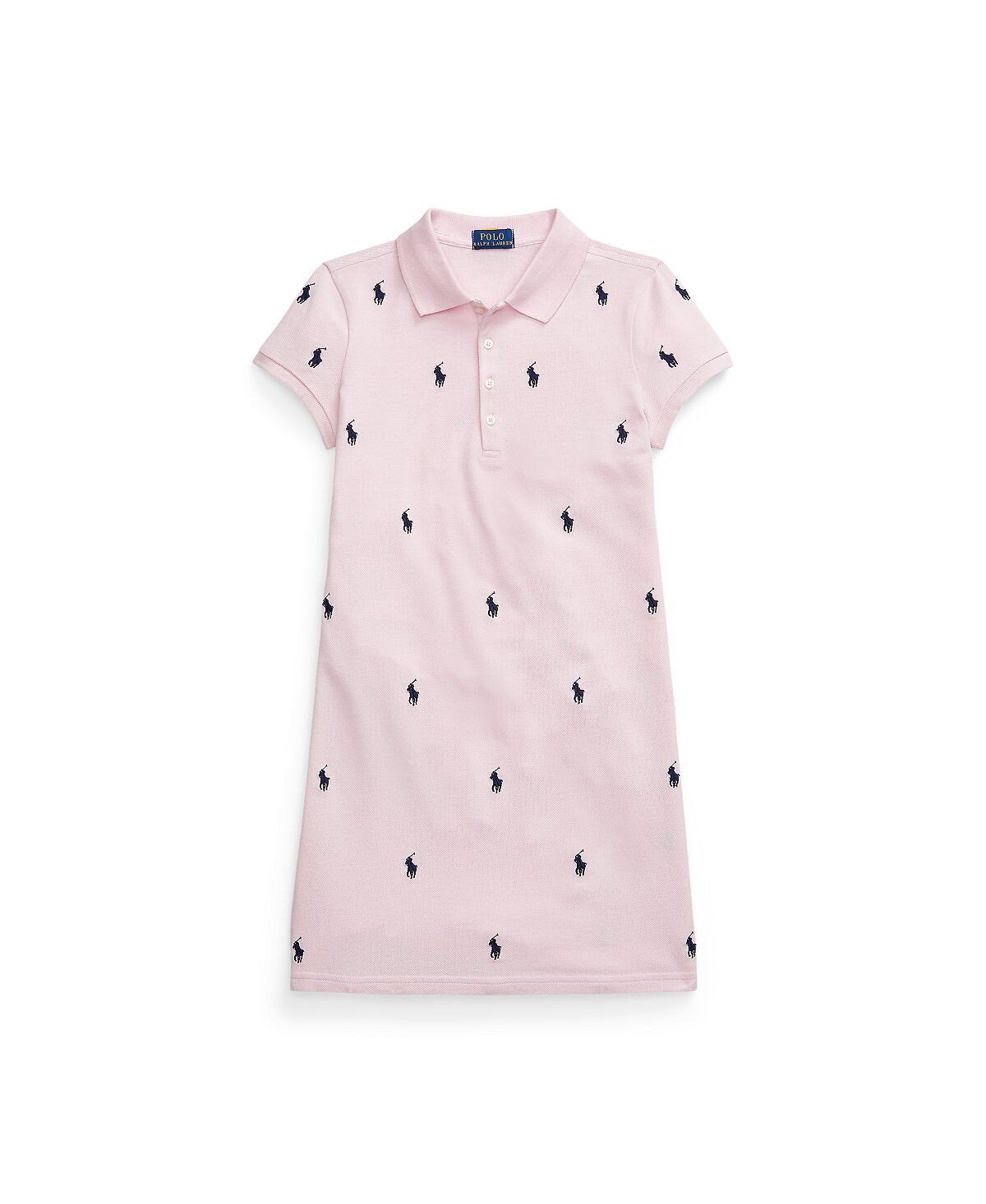 

Платье-поло из сетки с пони для больших девочек Polo Ralph Lauren