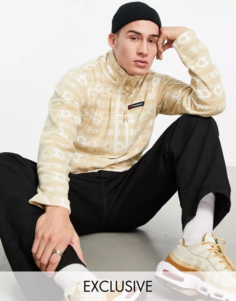 

Светло-бежевый флис с принтом Trango Aztec 1/2 Berghaus Prism эксклюзивно на ASOS