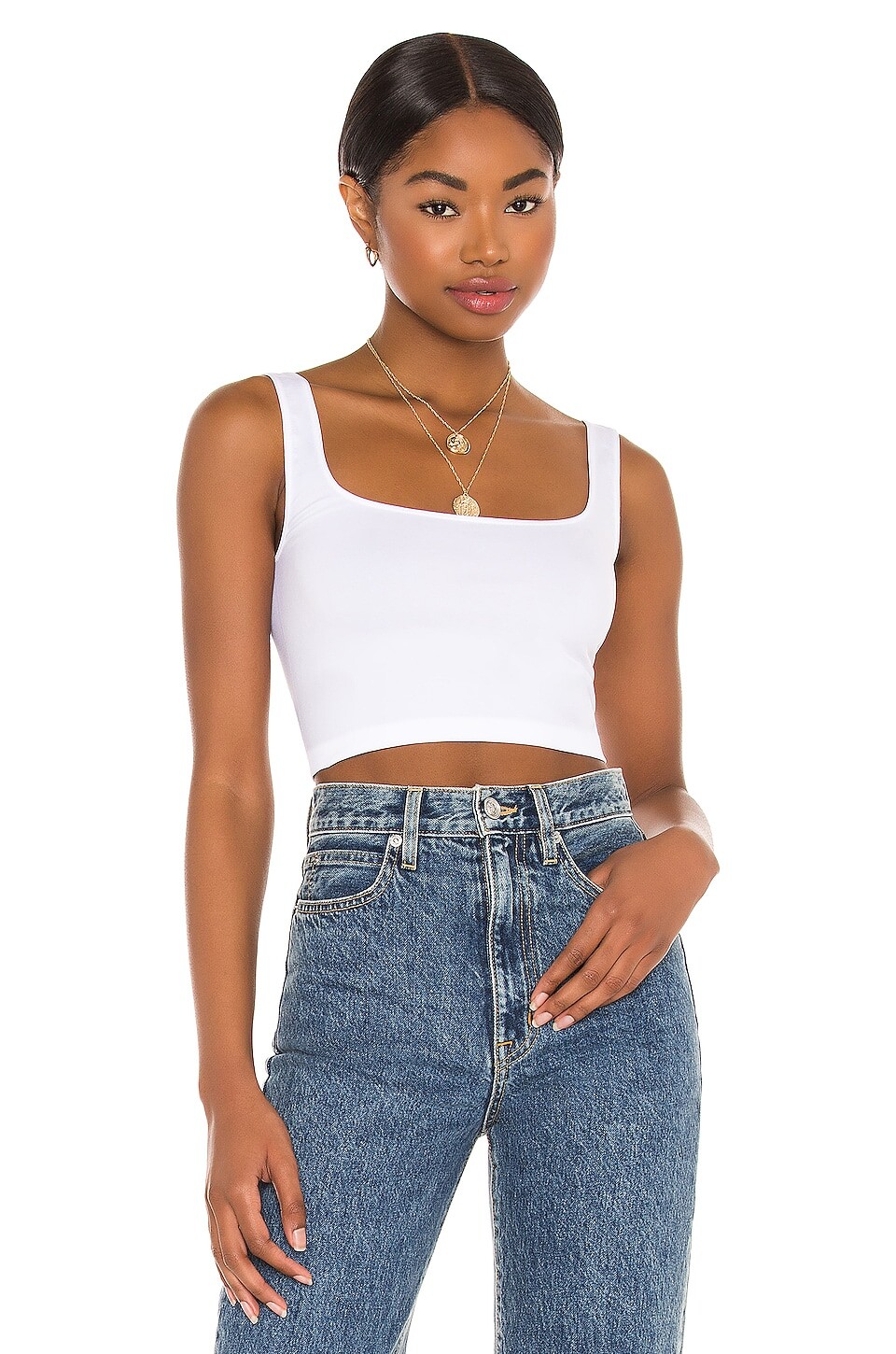 

Топ Free People Scoop Neck Crop, белый