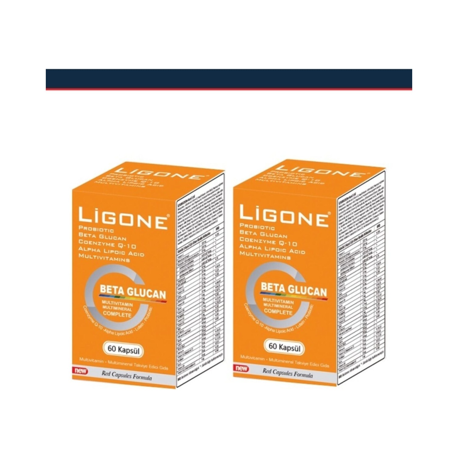 Бета-глюкан Ligone, 2 упаковки по 60 капсул