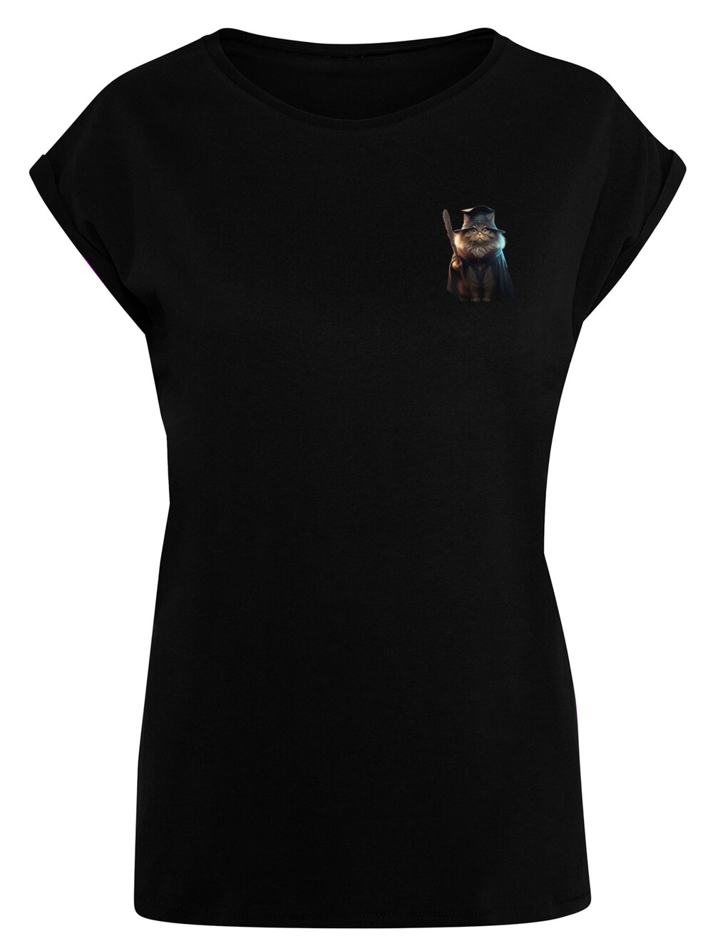 Рубашка F4Nt4Stic Wizard Cat, черный мужская футболка wizard cat l черный