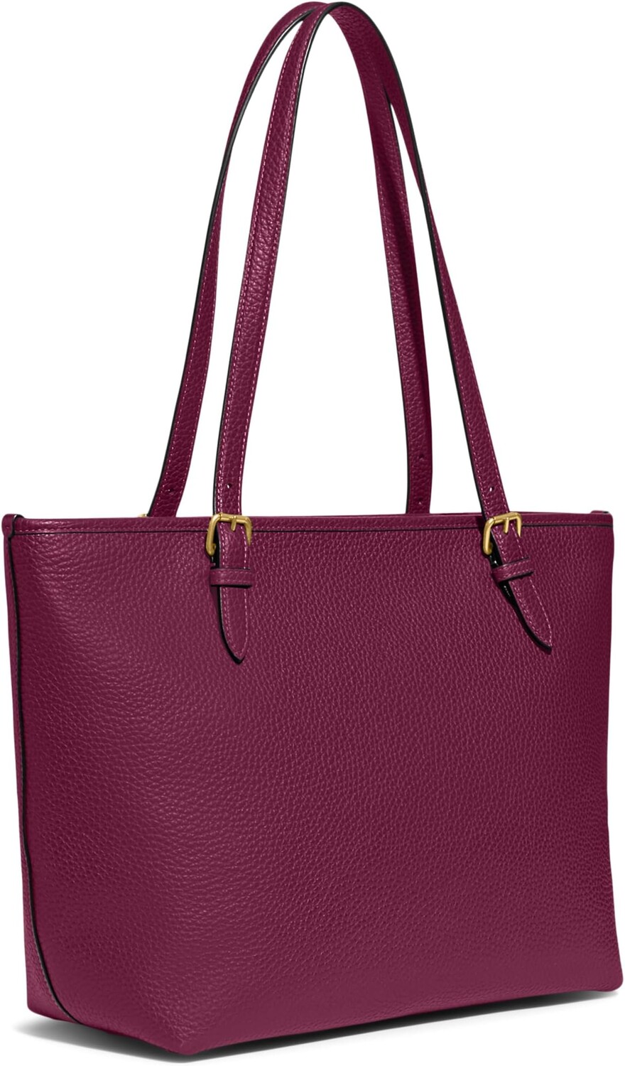 

Сумка-тоут Taylor из полированной кожи с галечным узором COACH, цвет Deep Plum
