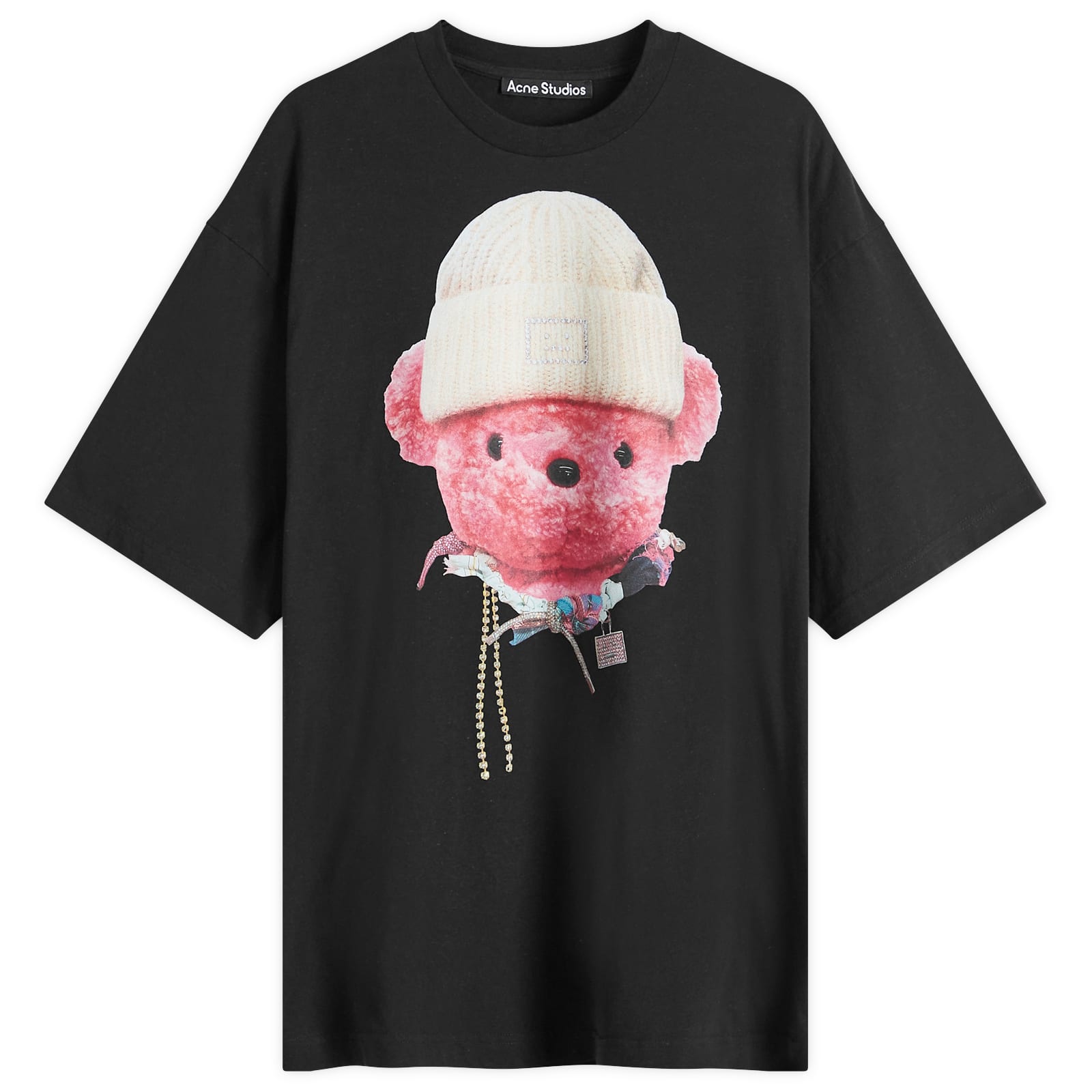 

Футболка Acne Studios Exford Face Teddy Bear T-Shirt, черный