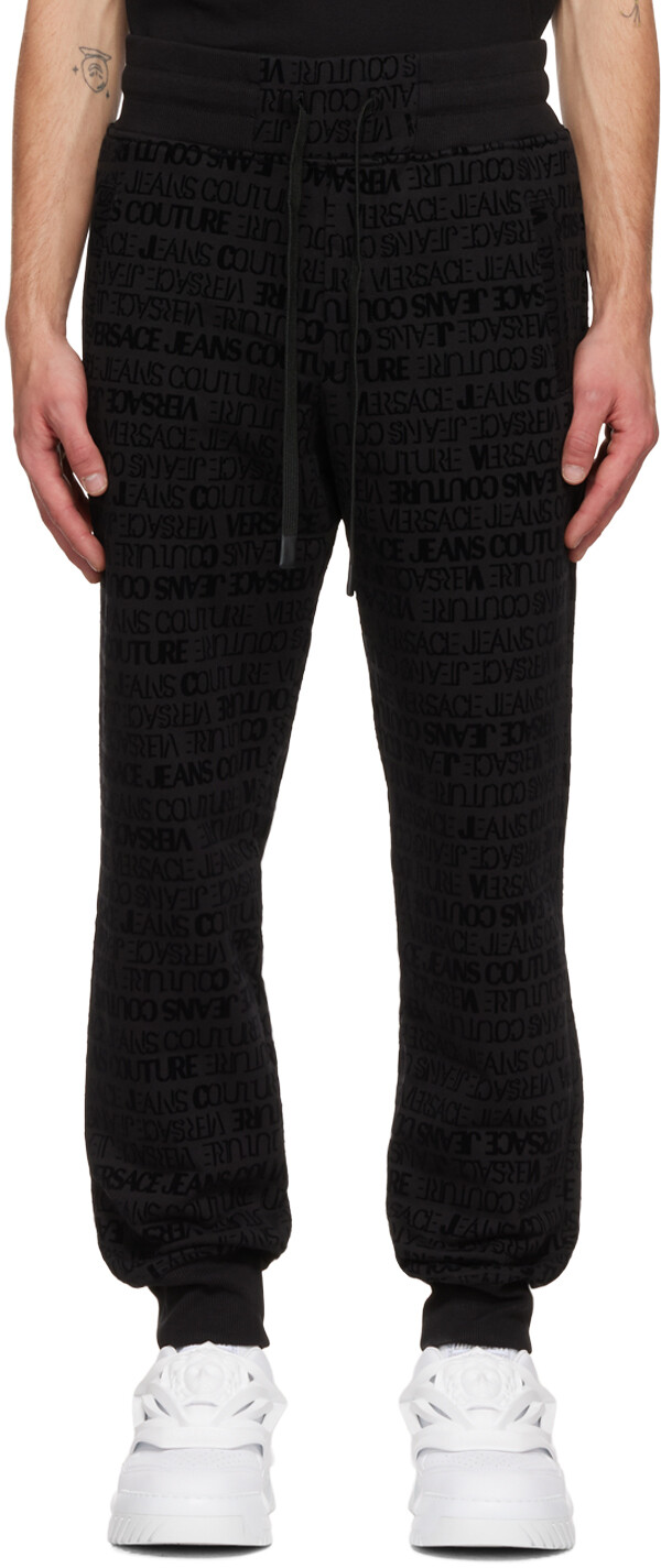 

Черные брюки для отдыха из флока Versace Jeans Couture