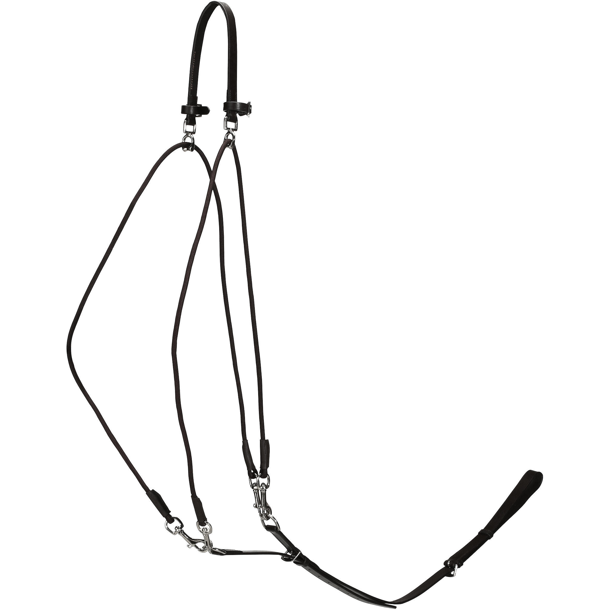 Гог для лошади Fouganza SCHOOLING, коричневый выдвижная веревка легко тянущаяся пряжка шнурок подвесной значок на шею брелок для карт телескопическая пряжка для врачей и медсестер