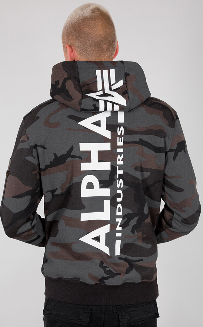 

Балахон Alpha Industries Back Print Camo, оливковый