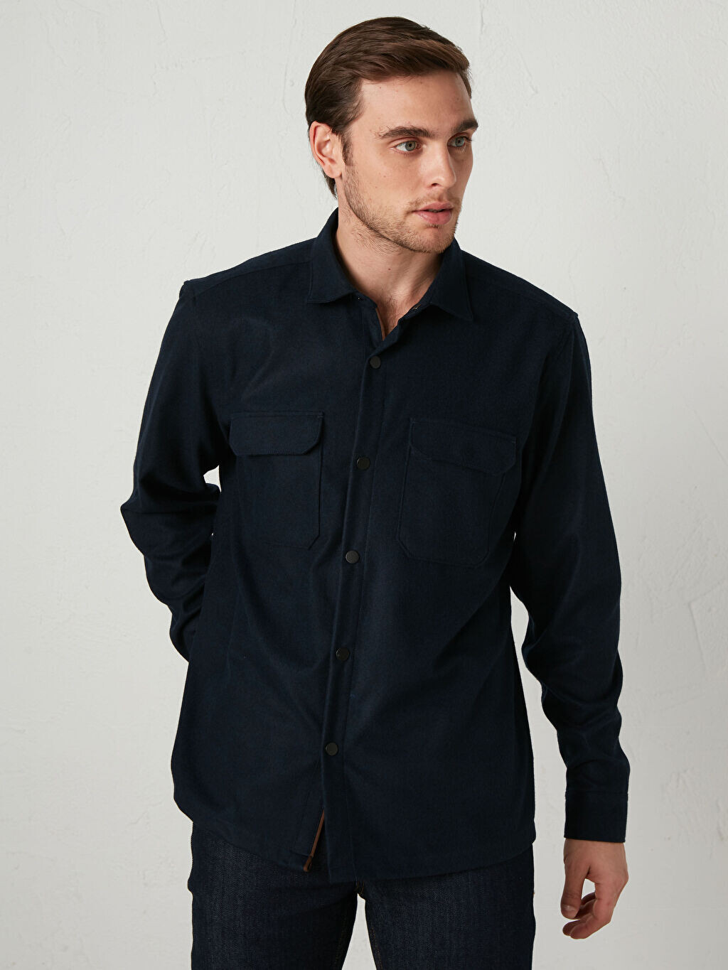 

Рубашка Slim Fit из вискозы с длинным рукавом LCW Vision