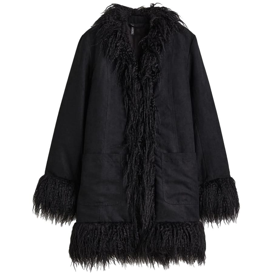 Пальто H&M Knee-length, черный пальто h