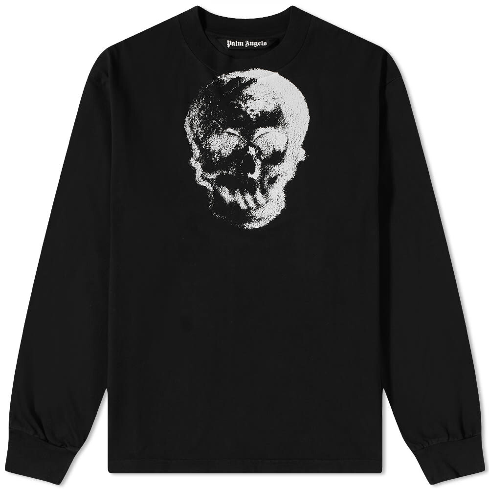 

Футболка Palm Angels Long Sleeve Skull Print Back Logo Tee, Черный