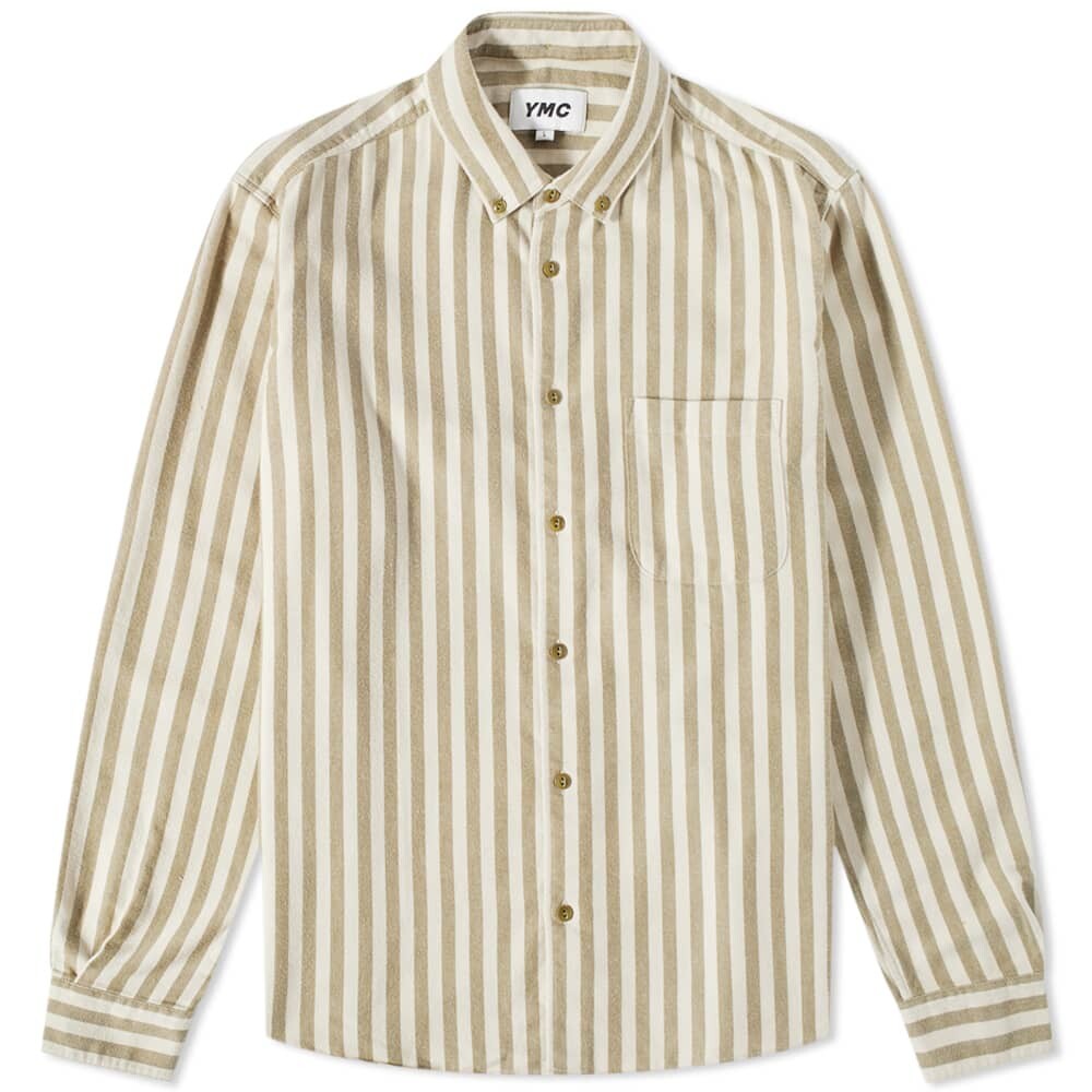 

Рубашка YMC Dean Flannel Striped Button Down Shirt