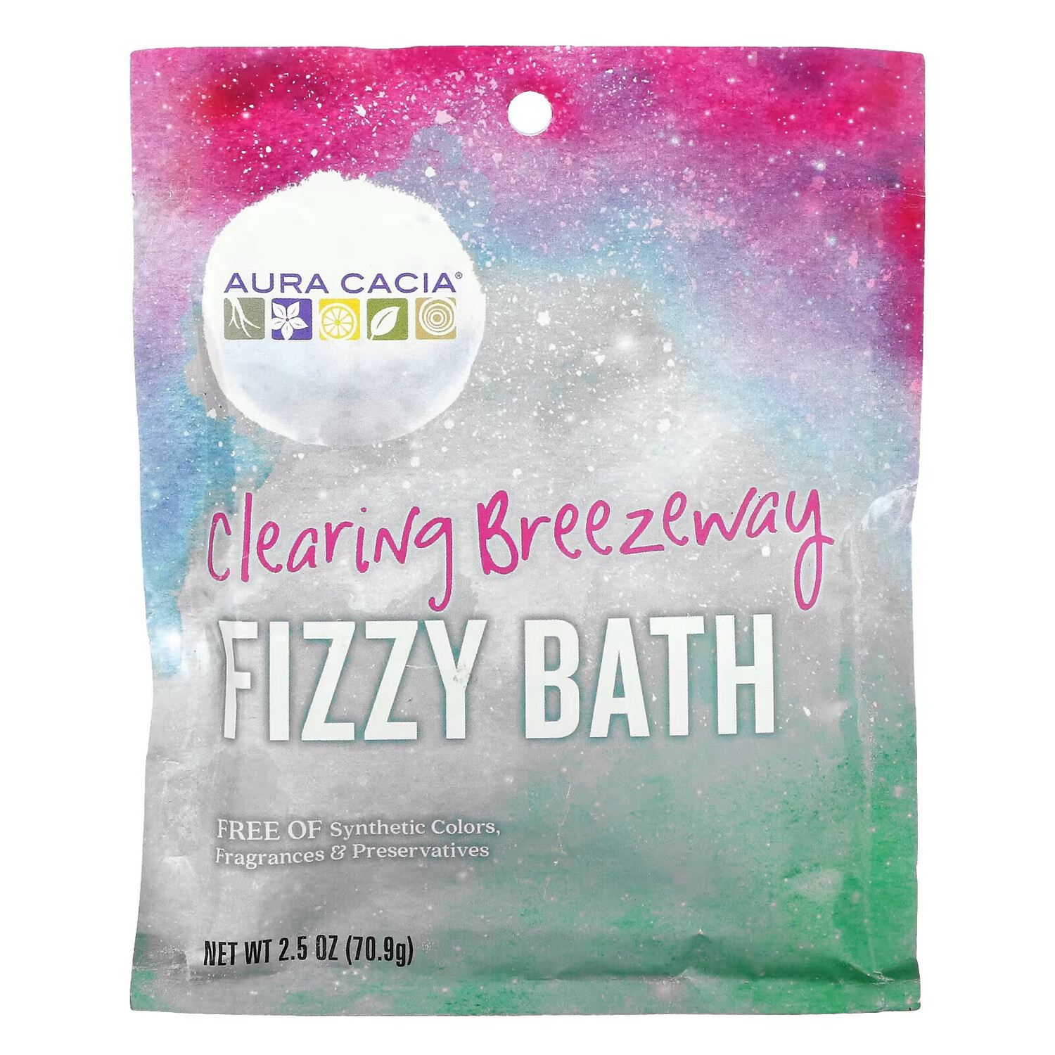 

Aura Cacia, Fizzy Bath, Очистительный проход, 2,5 унции (70,9 г)