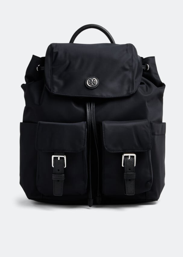

Рюкзак TORY BURCH Virginia flap backpack, черный