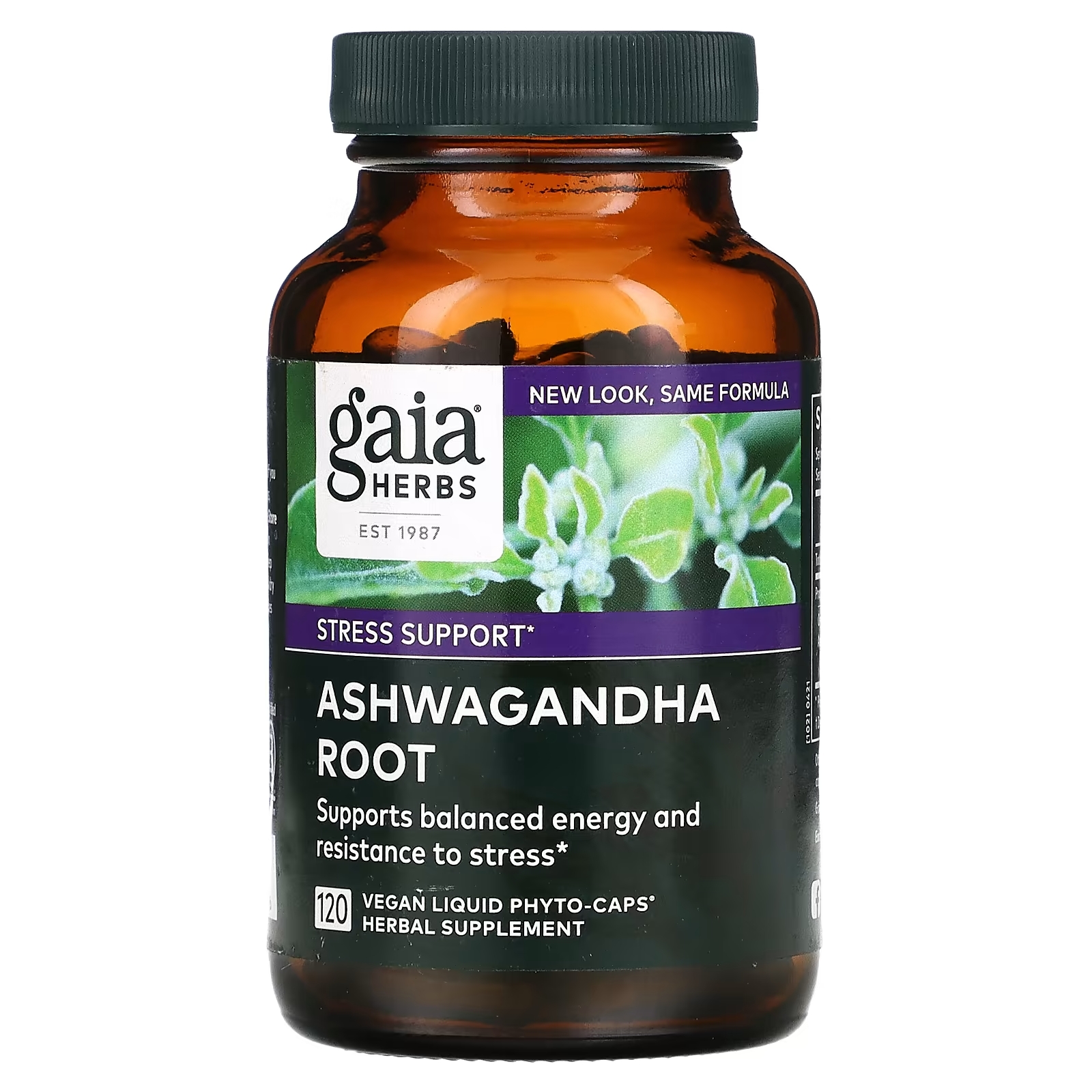 Gaia Herbs Корень ашваганда, 120 веганских капсул gaia herbs смесь грибов для иммунитета 40 веганских капсул