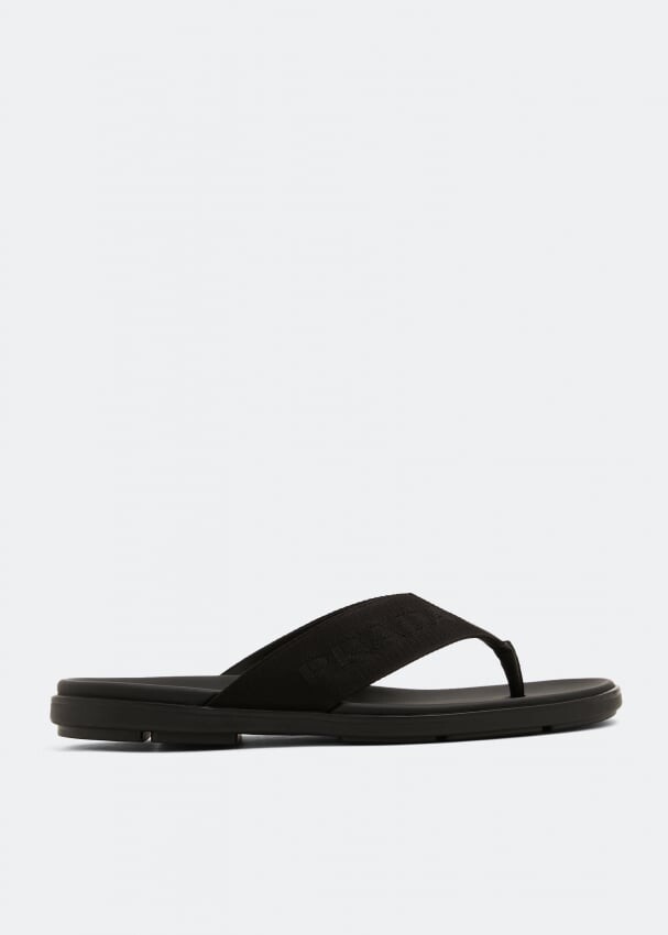 

Сандалии PRADA Nylon tape sandals, черный