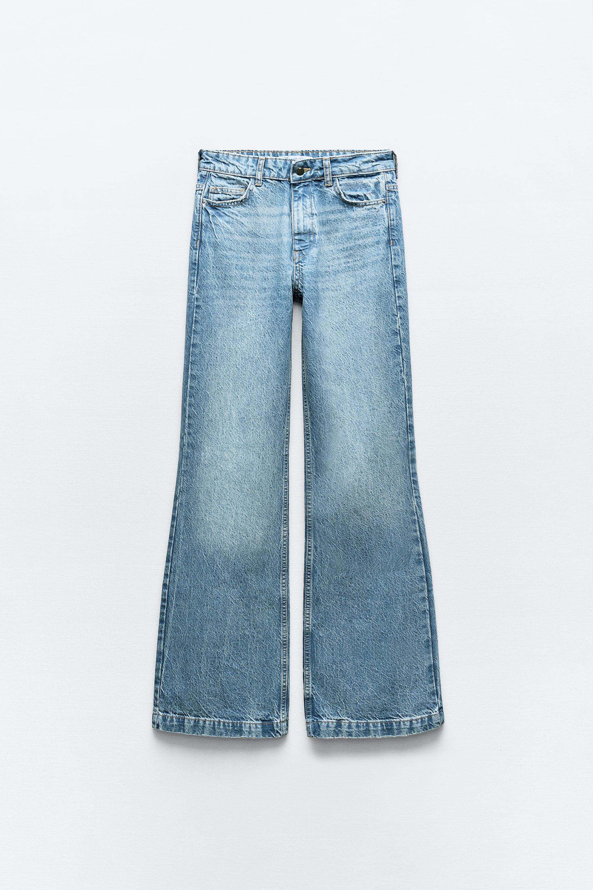 цена Джинсы Zara Z1975 Mid-rise Straight-leg, синий