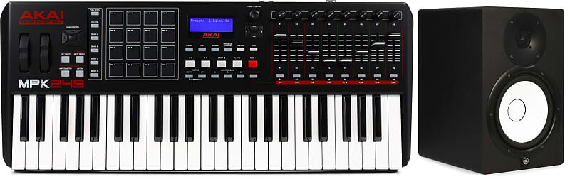 

Комплект 49-клавишного контроллера клавиатуры Akai Professional MPK249 с 8-дюймовым студийным монитором Yamaha HS8 - черный Yamaha + Akai Professional HS8=1 MPK249=1