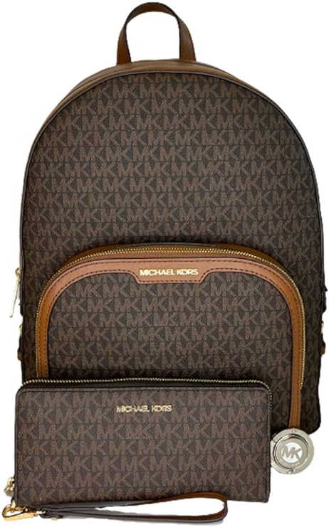 Большой рюкзак MICHAEL Michael Kors Jaycee в комплекте с большим кошельком, коричневый цена и фото