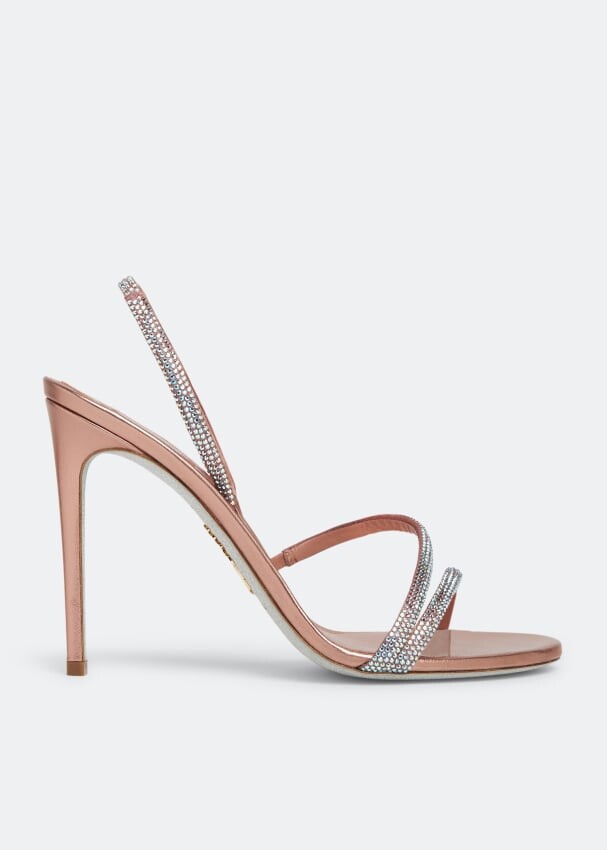 

Сандалии RENÉ CAOVILLA Irina crystal sandals, розовый