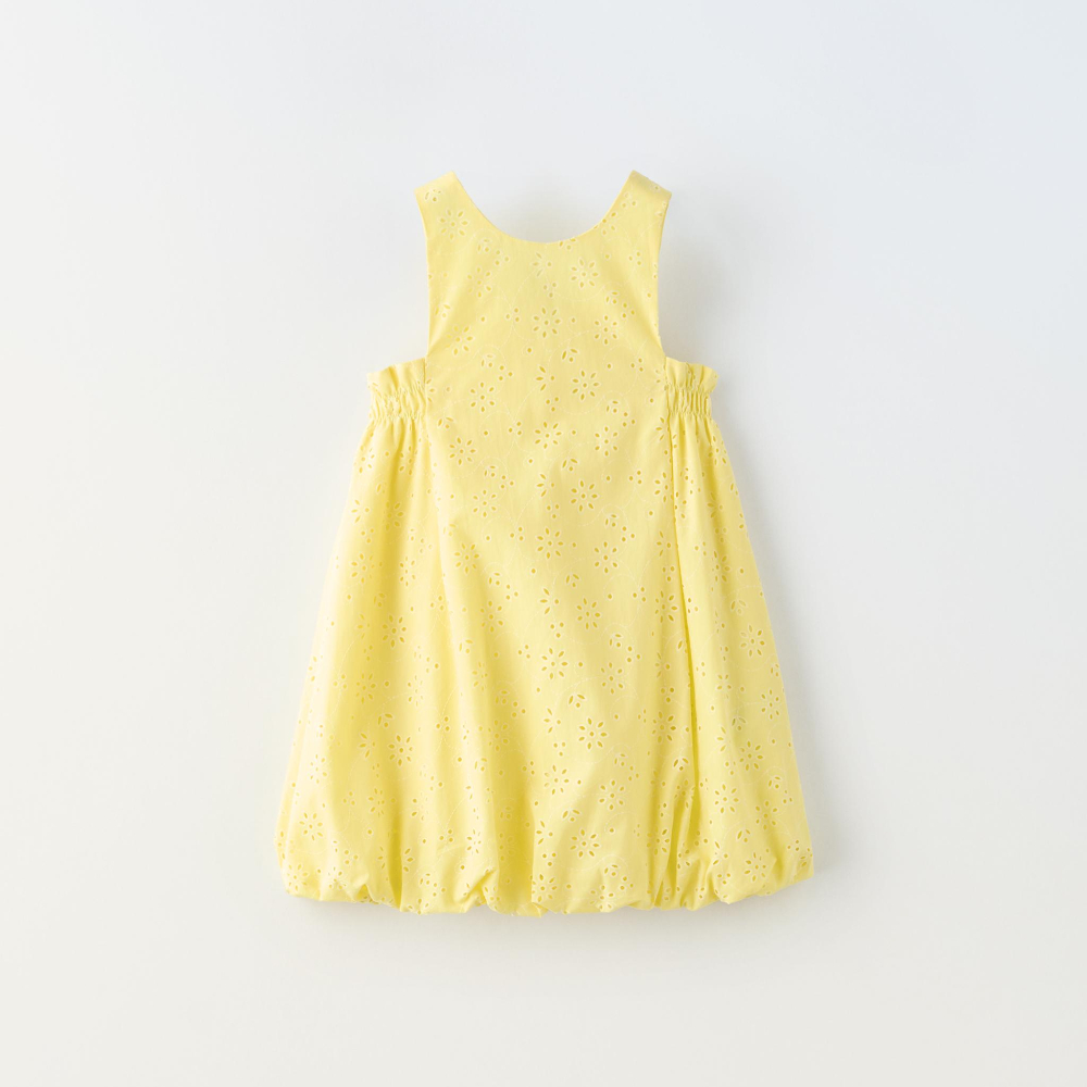Платье Zara Embroidered Balloon, желтый