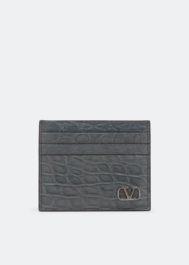 Картхолдер VALENTINO GARAVANI Mini VLogo Signature cardholder, серый терка leifheit signature для овощей с поворотным держателем 23206