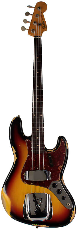 

Fender Custom Shop 1961 Jazz Bass Heavy Relic, 3 цвета Sunburst