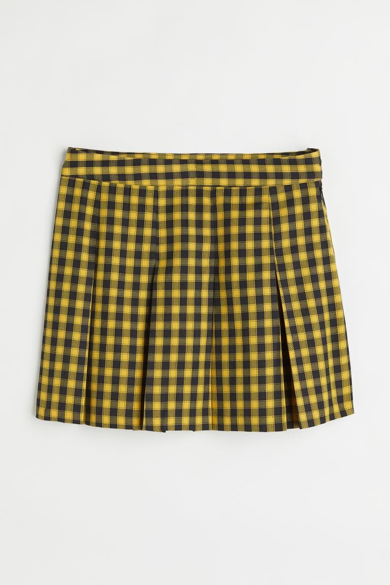 

Короткая юбка из твила H&M, желтый/проверено