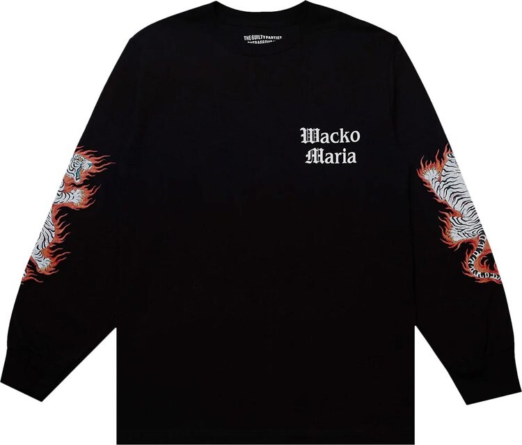 

Футболка Wacko Maria x Tim Lehi Crewneck Long-Sleeve T-Shirt (Type-1) 'Black', черный