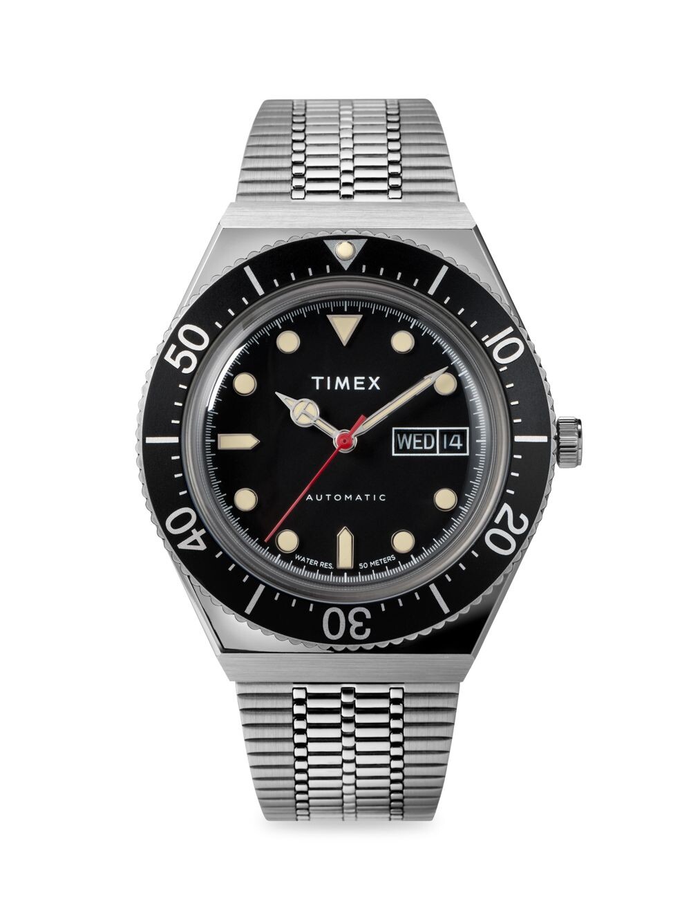 

Часы M79 с автоматическим браслетом из нержавеющей стали Timex, серебряный