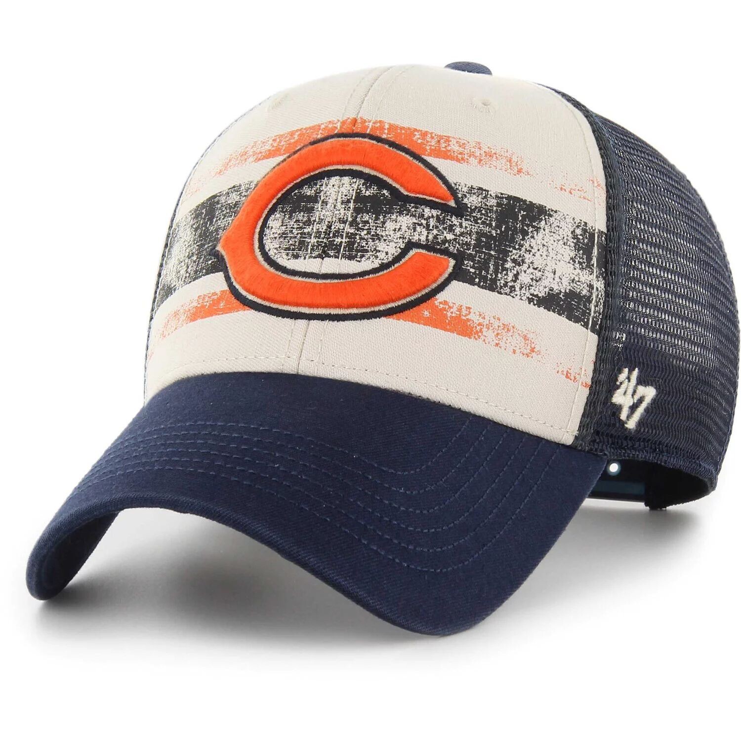 

Мужская кремовая регулируемая кепка Chicago Bears Breakout MVP Trucker '47