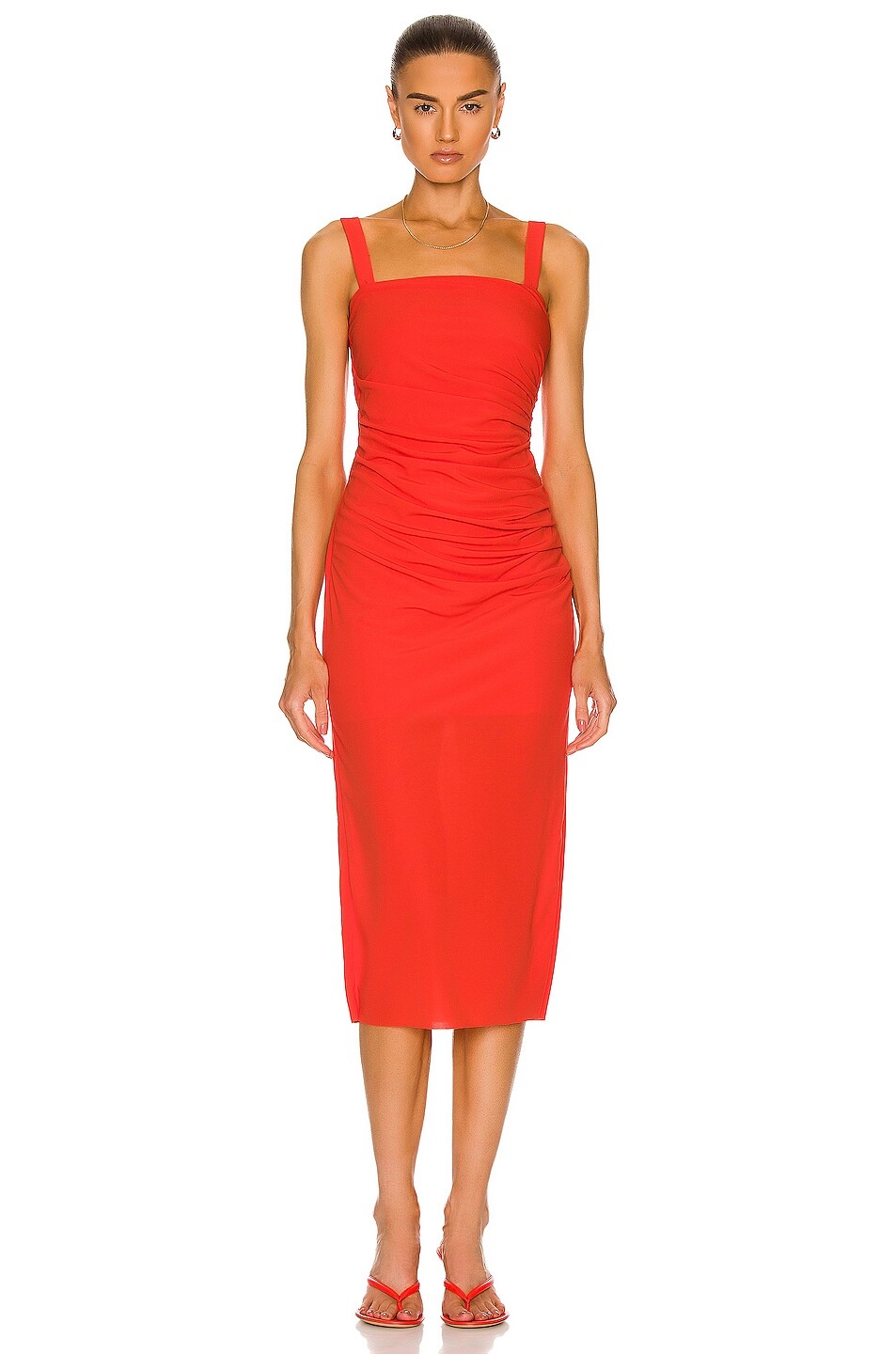 

Платье миди Helmut Lang Twist, цвет Poppy