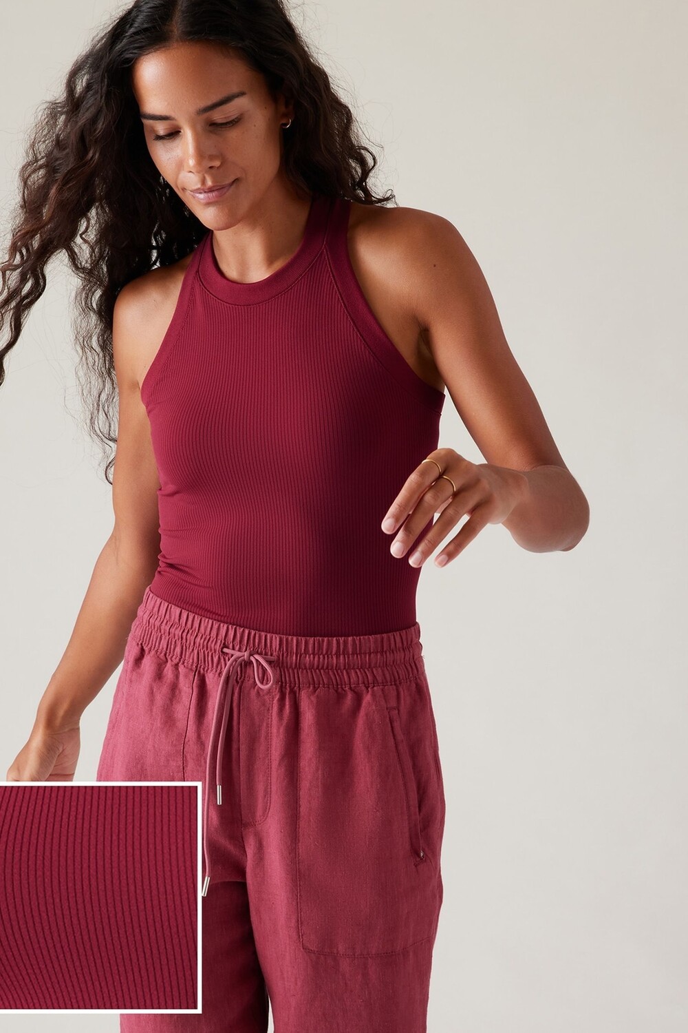 

Бесшовная футболка с борцовской спиной Athleta, красный