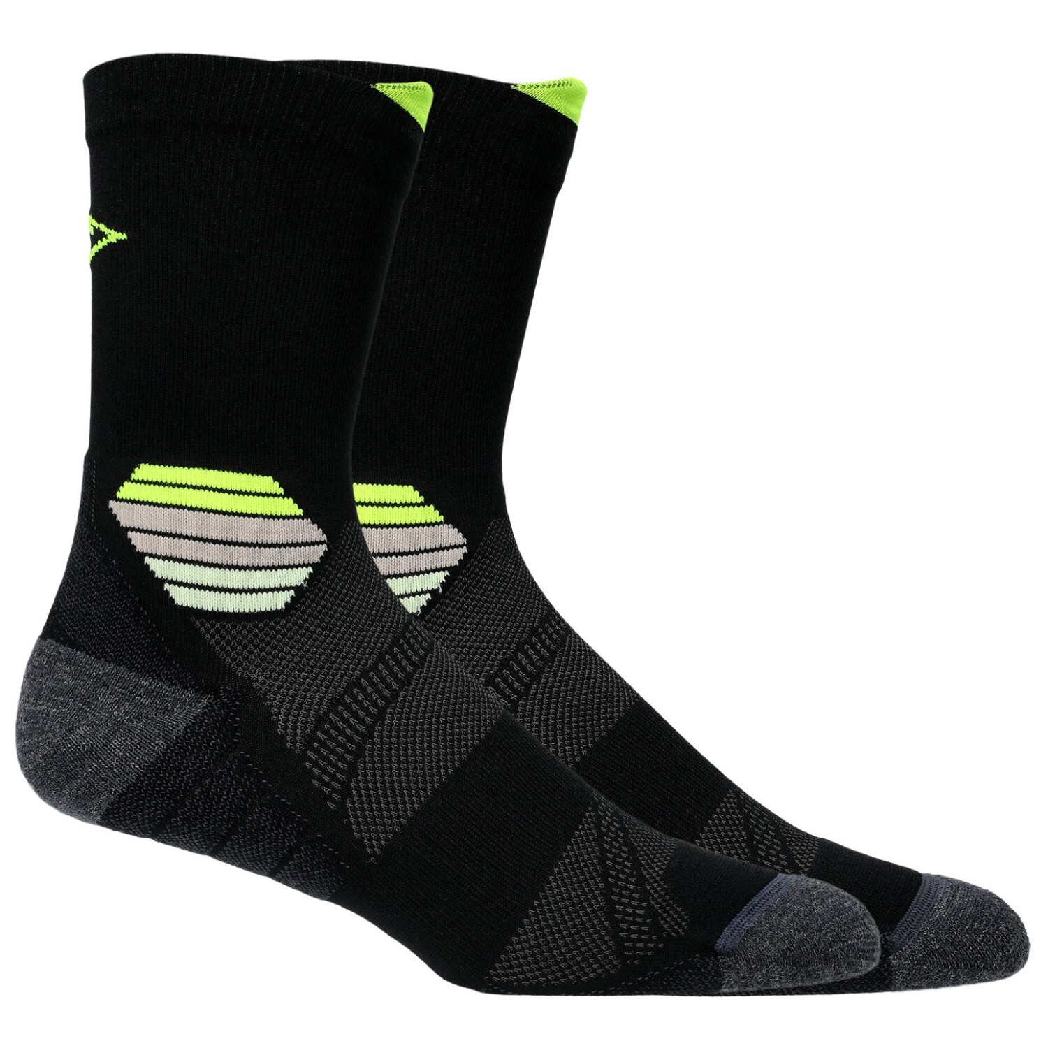 

Носки для бега Asics Fujitrail Run Crew Sock, цвет Performance Black/Safety Yellow