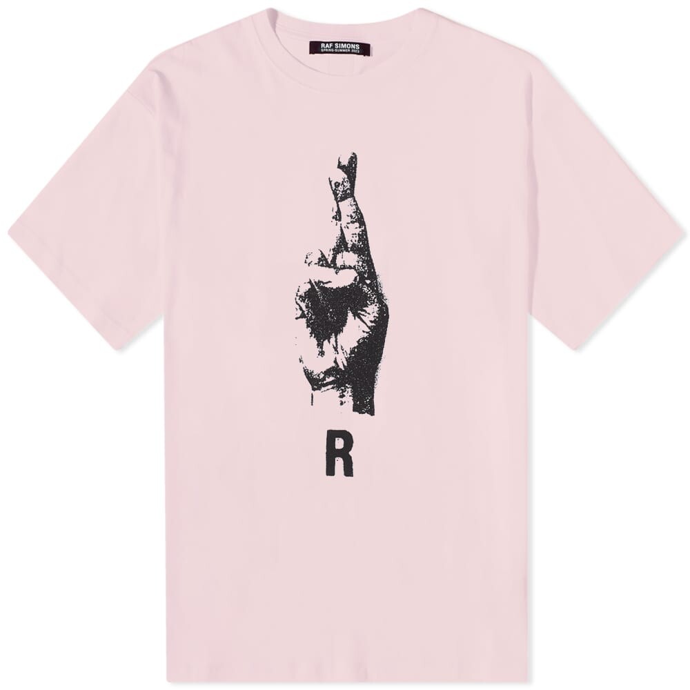 

Футболка Raf Simons Oversized Hand Sign Print Tee, Серый