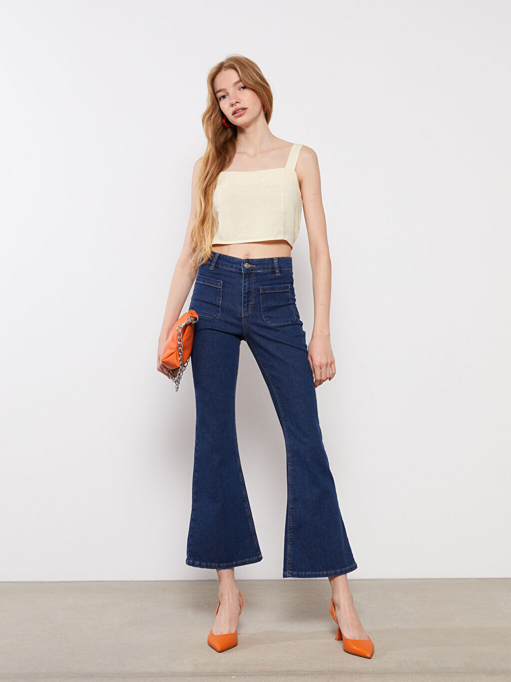 

Испанские прямые женские джинсы Rodeo с высокой талией LCW Jeans