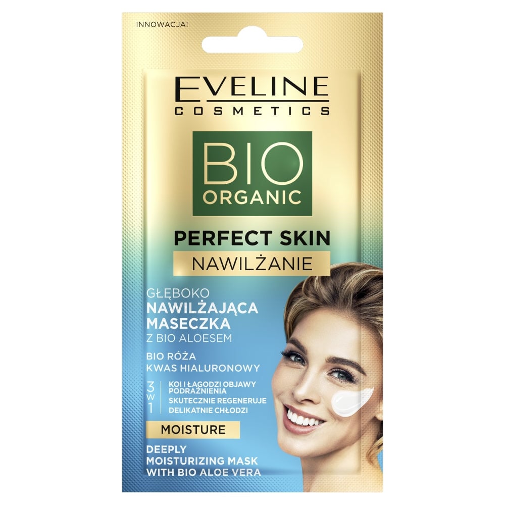 

Eveline Cosmetics Bio Organic Perfect Skin Интенсивно увлажняющая маска с биоалоэ 8мл