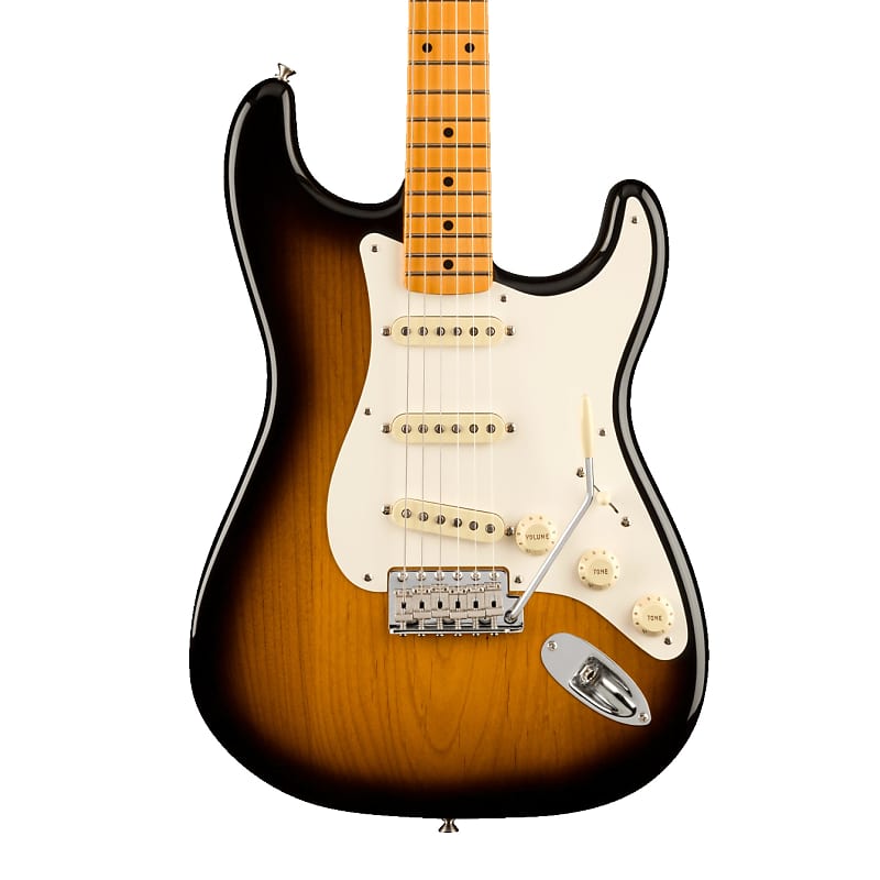 Fender American Vintage II 1957 Stratocaster Maple Fingerboard 2-Color Sunburst Электрогитара с чехлом fender american vintage ii 1957 strat для левой руки цвет морской пены зеленый с твидовым футляром american vintage ii 1957 stratocaster left handed