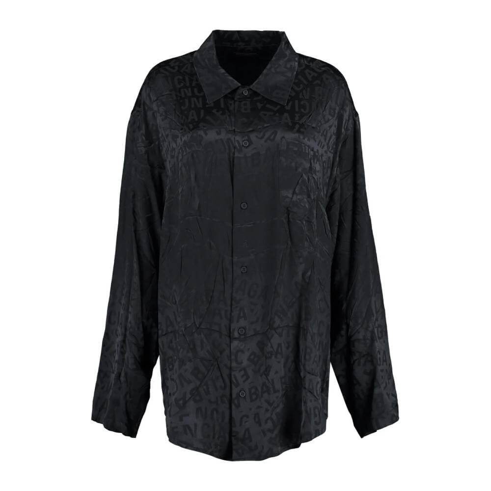 

Рубашка Balenciaga Silk, черный