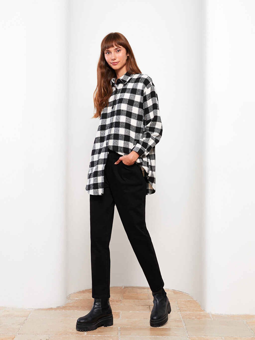

Прямые женские джинсы Mom Fit LCW Modest
